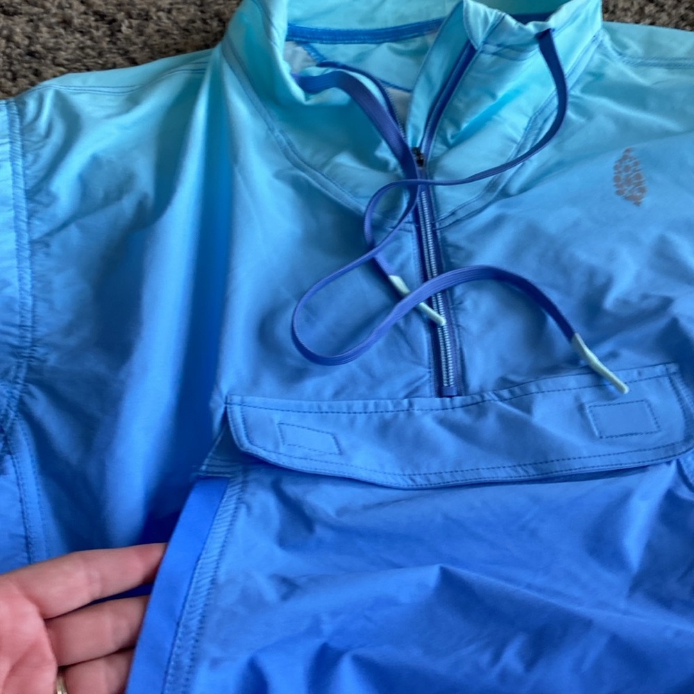 Free People Movement Backspin Quarter Zip Ombre Blue Pullover Jacket Active - Picture 7 of 9